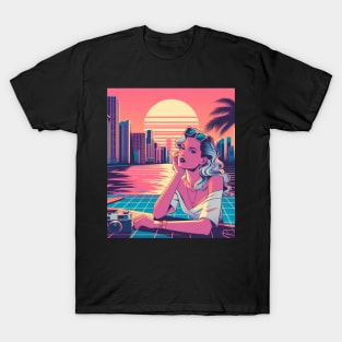 vaporwave retro 80s girl T-Shirt